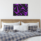 Abstract, bold, vibrant geometric zigzag pattern canvas afdruk (Insitu (Slaapkamer))