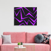 Abstract, bold, vibrant geometric zigzag pattern canvas afdruk (Insitu (Woonkamer))