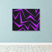 Abstract, bold, vibrant geometric zigzag pattern canvas afdruk (Insitu (Houten vloer))