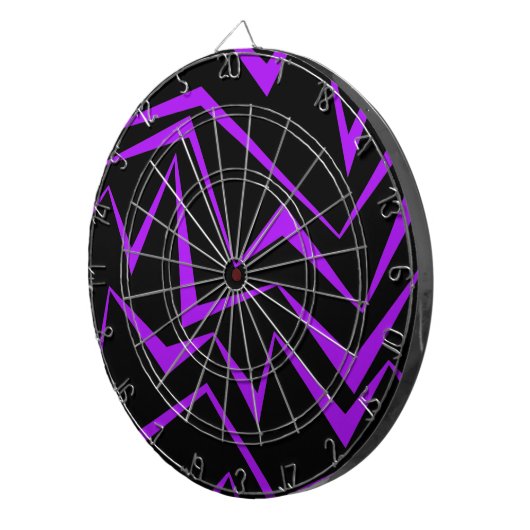 Abstract, bold, vibrant geometric zigzag pattern dartbord (Voorkant Rechts)