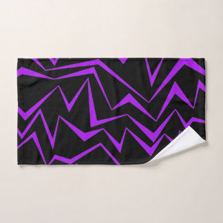 Abstract, bold, vibrant geometric zigzag pattern handdoek