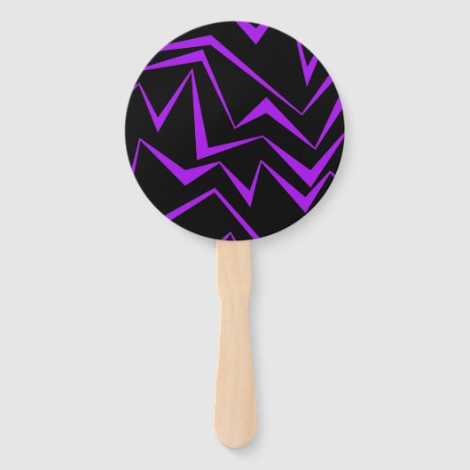 Abstract, bold, vibrant geometric zigzag pattern handwaaier (Voorkant)