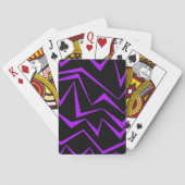 Abstract, bold, vibrant geometric zigzag pattern pokerkaarten (Achterkant)