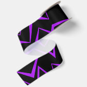 Abstract, bold, vibrant geometric zigzag pattern satijnen lint (Achterkant)