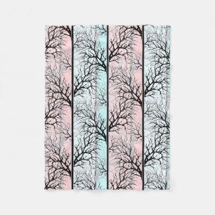 Abstract, bomen fleece deken
