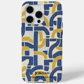 Abstract boogdoolhof - Blauw en Goud Elegantie Case-Mate iPhone Case (Achterkant)