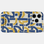 Abstract boogdoolhof - Blauw en Goud Elegantie Case-Mate iPhone Case (Achterkant (horizontaal))