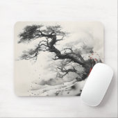 Abstract boominktschilderij muismat (Met muis)