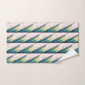 Abstract bootpatroon in blauwe handdoek (Handdoek)