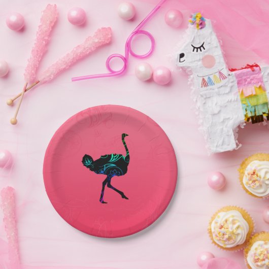 Abstract Bord struisvogelpapier (Feest)