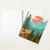 Abstract bos, bergen en zonsopgang planner (Display)