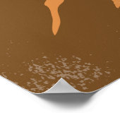 Abstract bos, bergen en zonsopgang poster (Hoek)