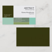 Abstract bos groen en Aqua Visitekaartje (Voorkant / Achterkant)