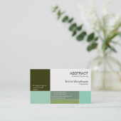 Abstract bos groen en Aqua Visitekaartje (Staand voorkant)
