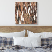 Abstract bos-rood canvas afdruk (Insitu (Slaapkamer))