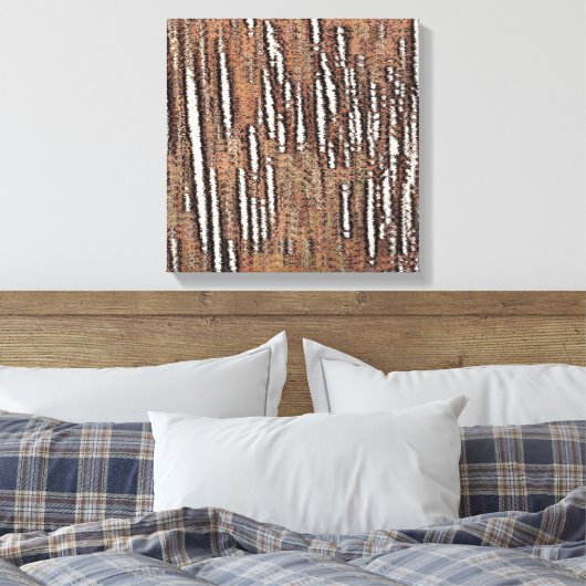 Abstract bos-rood canvas afdruk (Insitu (Slaapkamer))