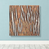 Abstract bos-rood canvas afdruk (Insitu (Houten vloer))