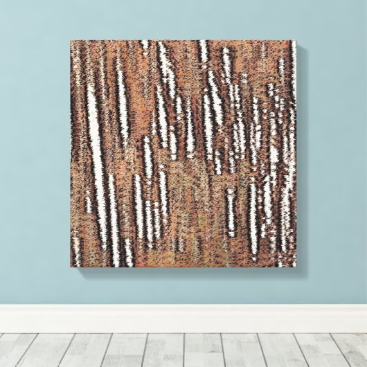 Abstract bos-rood canvas afdruk (Insitu (Houten vloer))