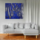 Abstract bos Royal-Blue Canvas Afdruk
