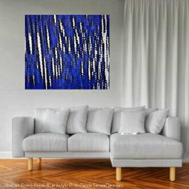 Abstract bos Royal-Blue Canvas Afdruk