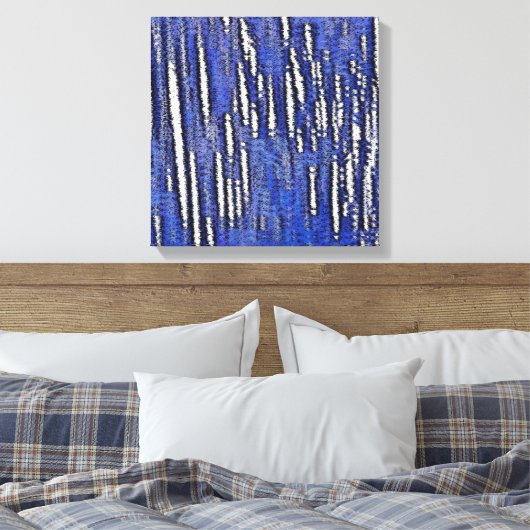 Abstract bos Royal-Blue Canvas Afdruk (Insitu (Slaapkamer))