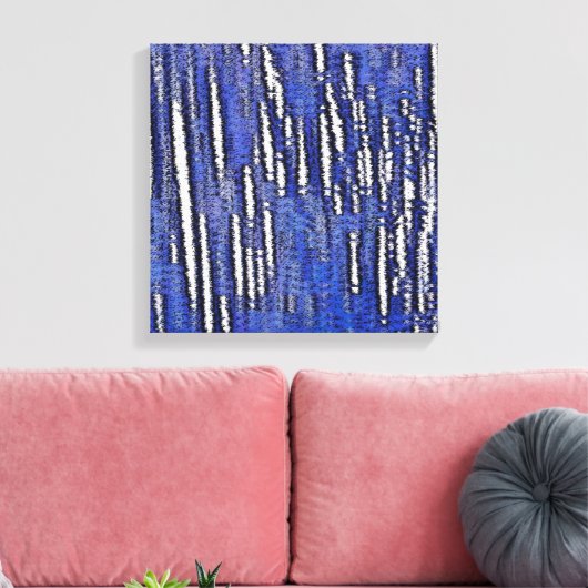 Abstract bos Royal-Blue Canvas Afdruk (Insitu (Woonkamer))