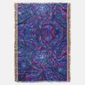 Abstract Bosdak Cosmos Paars Dekens Deken (Voorkant Verticaal)