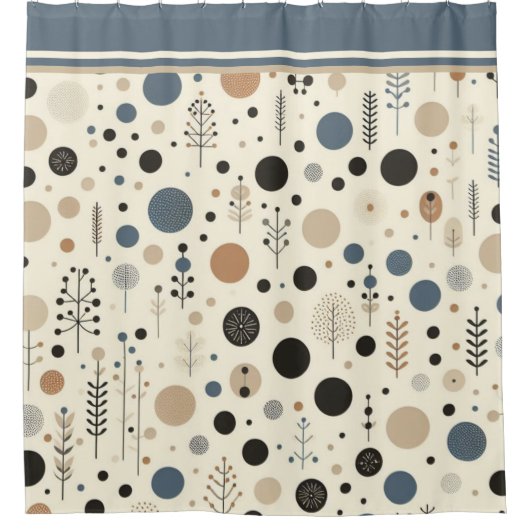 Abstract bosgebied douchegordijn (Voorkant)