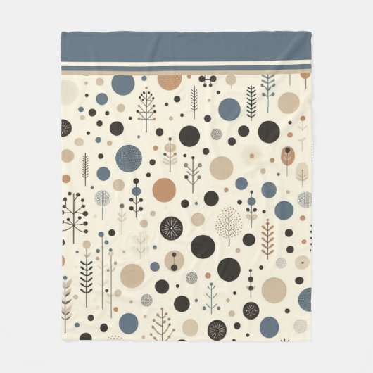 Abstract bosgebied fleece deken (Voorkant)