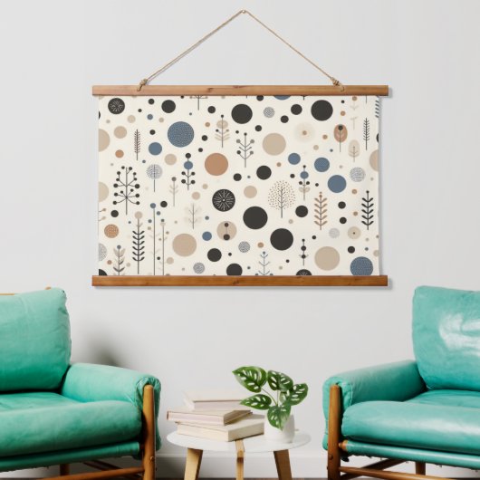 Abstract bosgebied hangend wandkleed (Woonkamer)