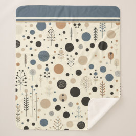 Abstract bosgebied sherpa deken