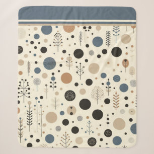 Abstract bosgebied sherpa deken