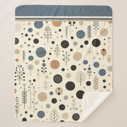 Abstract bosgebied sherpa deken (Voorkant)