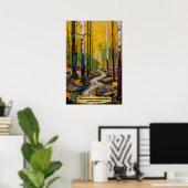 Abstract Boslandschap Poster (Thuiskantoor)