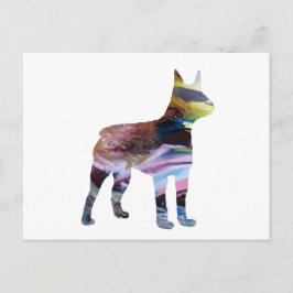 Abstract Boston Terrier Silhouette Briefkaart