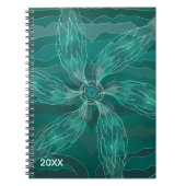 Abstract  botanical floral nature summer notitieboek (Voorkant)