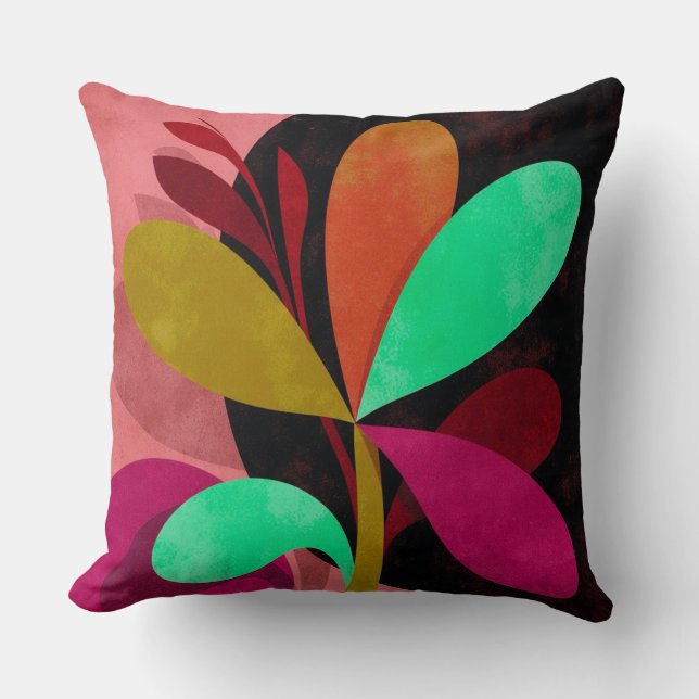 Abstract Botanical Throw Pillow Kussen (Voorkant)