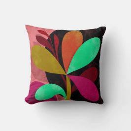 Abstract Botanical Throw Pillow  Kussen