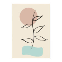 Abstract Botanical Wall Art – Minimal Line Art