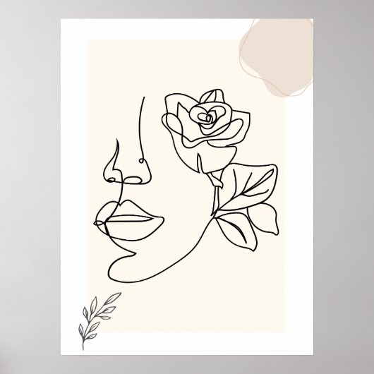 Abstract Botanical Wall Art Poster (Voorkant)