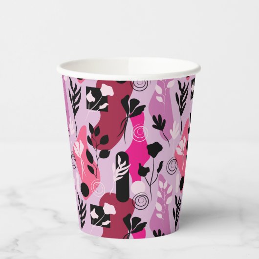 Abstract Botanics Papieren Bekers (Links)