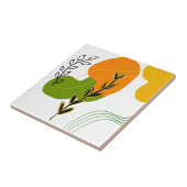 Abstract botanisch blad tegeltje (Zijkant)