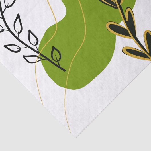 Abstract botanisch blad tissuepapier (Detail)