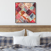 Abstract Botanisch Canvas Afdruk (Insitu (Slaapkamer))