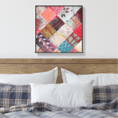 Abstract Botanisch Canvas Afdruk (Insitu (Slaapkamer))