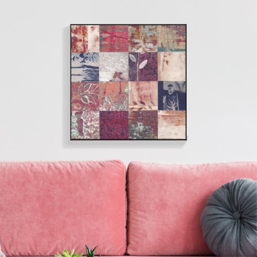 Abstract Botanisch Canvas Afdruk (Insitu (Woonkamer))