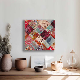 Abstract Botanisch Canvas Afdruk