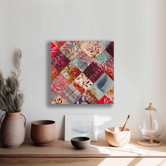 Abstract Botanisch Canvas Afdruk