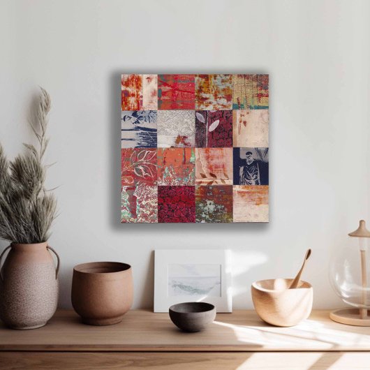 Abstract Botanisch Canvas Afdruk