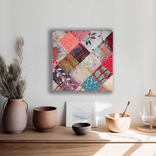 Abstract Botanisch Canvas Afdruk